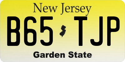 NJ license plate B65TJP