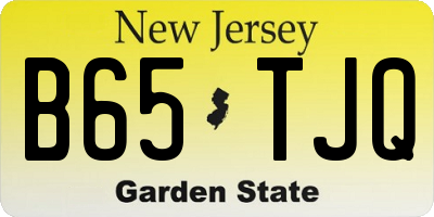NJ license plate B65TJQ