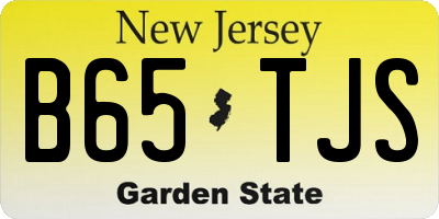 NJ license plate B65TJS