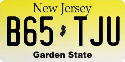 NJ license plate B65TJU