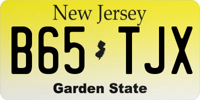 NJ license plate B65TJX
