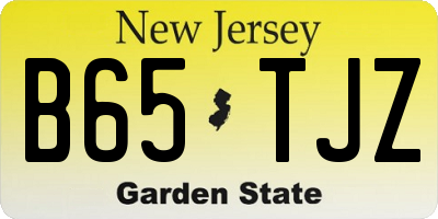 NJ license plate B65TJZ
