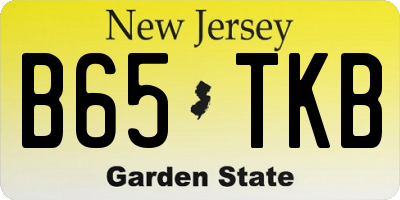NJ license plate B65TKB
