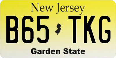 NJ license plate B65TKG