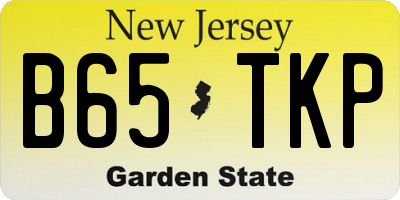 NJ license plate B65TKP