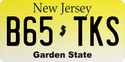 NJ license plate B65TKS