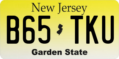 NJ license plate B65TKU