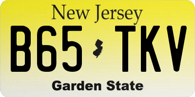 NJ license plate B65TKV