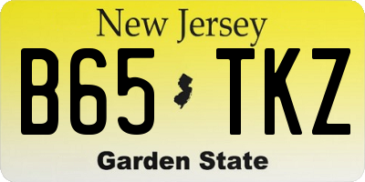 NJ license plate B65TKZ