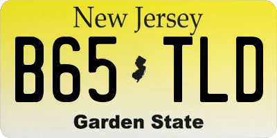 NJ license plate B65TLD