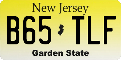 NJ license plate B65TLF