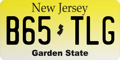 NJ license plate B65TLG