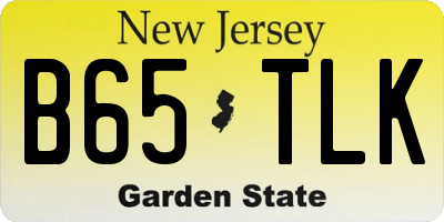 NJ license plate B65TLK