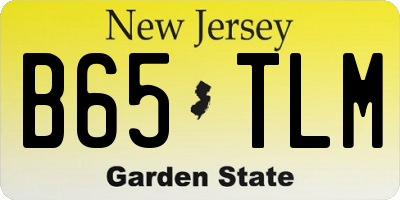 NJ license plate B65TLM