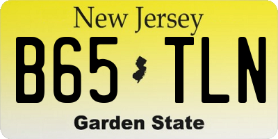 NJ license plate B65TLN