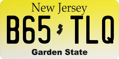 NJ license plate B65TLQ