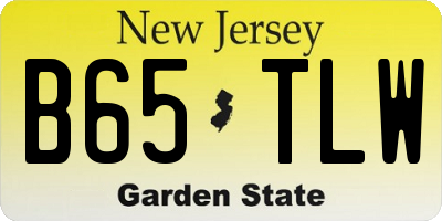 NJ license plate B65TLW