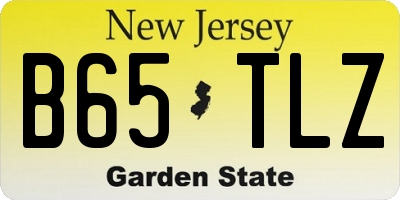 NJ license plate B65TLZ