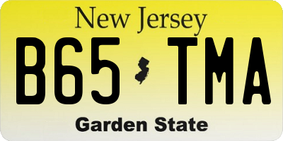 NJ license plate B65TMA