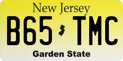 NJ license plate B65TMC