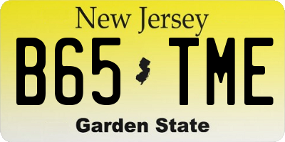 NJ license plate B65TME