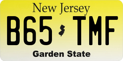 NJ license plate B65TMF