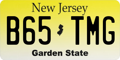 NJ license plate B65TMG