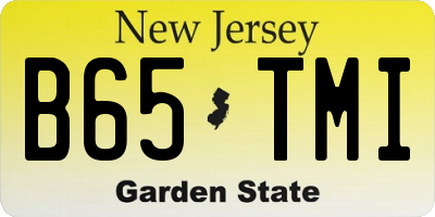 NJ license plate B65TMI