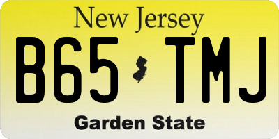 NJ license plate B65TMJ