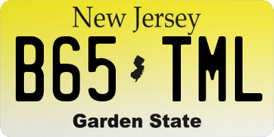 NJ license plate B65TML