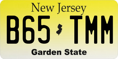 NJ license plate B65TMM