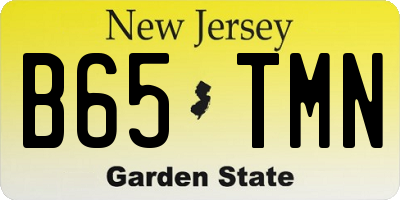 NJ license plate B65TMN