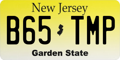 NJ license plate B65TMP