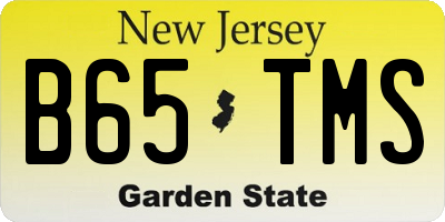 NJ license plate B65TMS