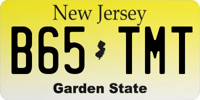 NJ license plate B65TMT