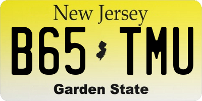 NJ license plate B65TMU