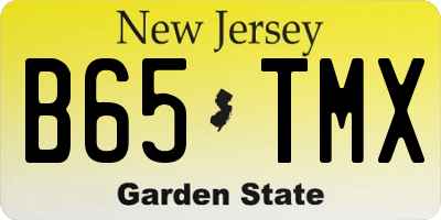 NJ license plate B65TMX
