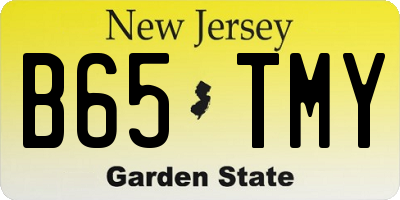 NJ license plate B65TMY