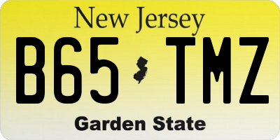 NJ license plate B65TMZ