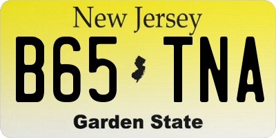 NJ license plate B65TNA