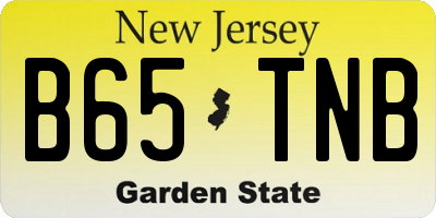 NJ license plate B65TNB
