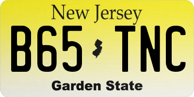 NJ license plate B65TNC