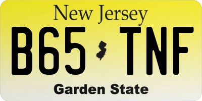 NJ license plate B65TNF