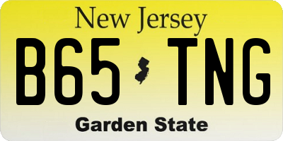 NJ license plate B65TNG