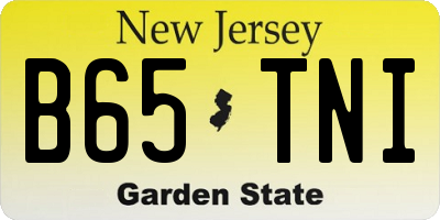 NJ license plate B65TNI