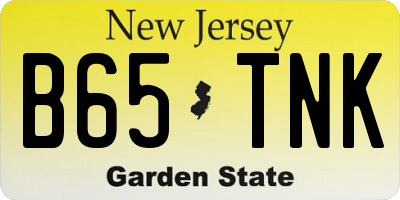 NJ license plate B65TNK