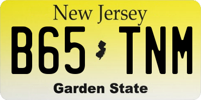 NJ license plate B65TNM