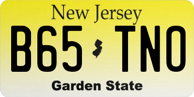 NJ license plate B65TNO