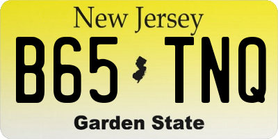 NJ license plate B65TNQ