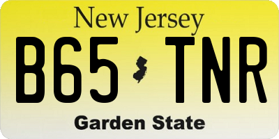 NJ license plate B65TNR